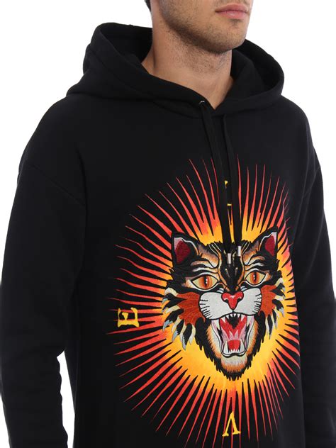 fake gucci angry cat hoodie|embroidered gucci hoodie.